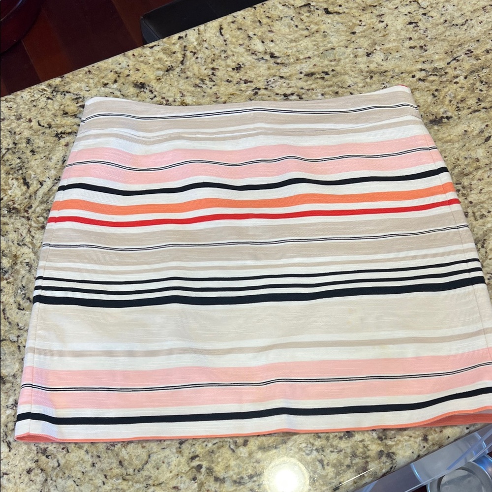 LOFT Multicolor Striped Mini Skirt